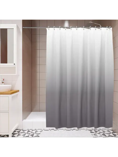 Lemer Штора для ванной Tramatza 180x180 см PEVA цвет белый серый