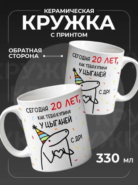 В ТОП Кружка подарок на день рождения 20 лет с приколом