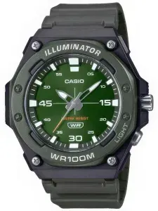 Часы наручные мужские кварцевые CASIO MW-620H-3A, часы касио, водозащита 100WR, пластиковый браслет