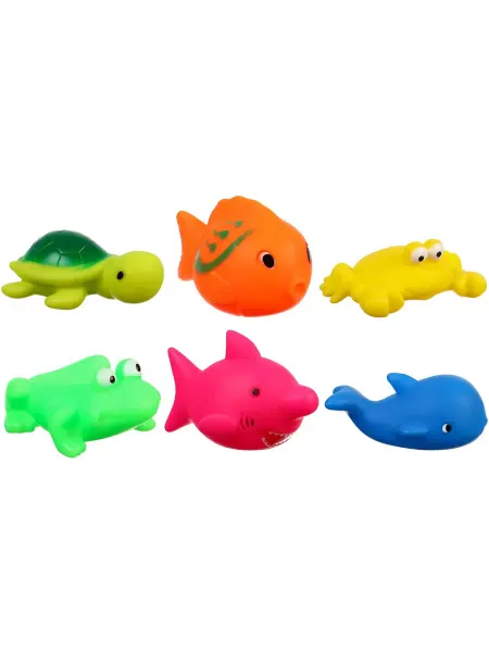 Крошка Я Игрушки для купания в ванной "Мир моря", в наборе 5 штук, 3+