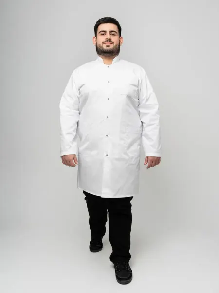 Alfa Uniform Халат медицинский больших размеров премиум ткань