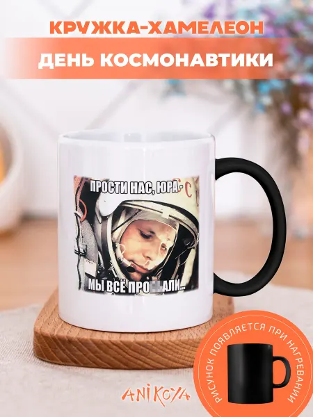 AniKoya Кружка подарочная мем день космонавтики