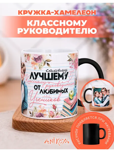 AniKoya Кружка подарочная хамелеон для классного руководителя