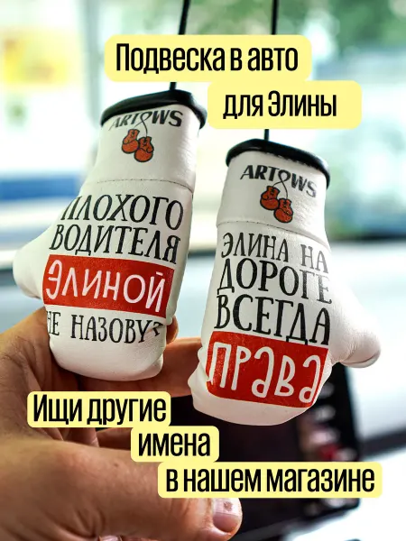 ARTOWS Именной подарок в авто для Элины