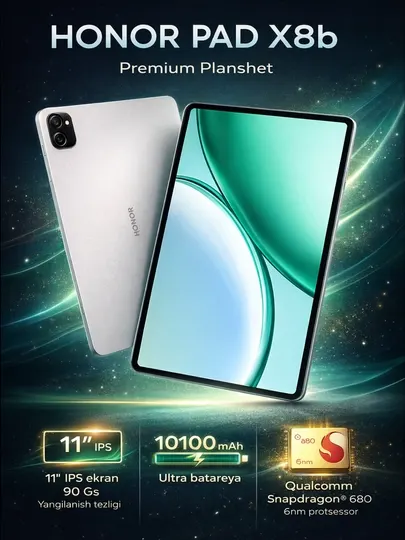 Планшет HONOR Pad X8b,11 дюймов,IPS-экран,90Гц, батарея Ultra 10100мАч, Snapdragon 680 6нм