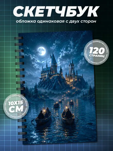 Образ из шума Блокнот Хогвартс А6 (10×15см)