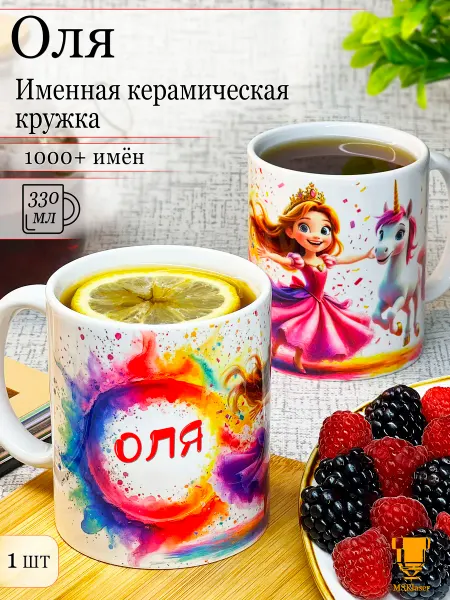 Msklaser Именная кружка Оля керамическая в подарок