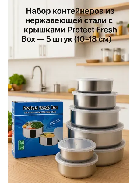 NAMA.ST Набор металлических контейнеров миски для еды с крышкой