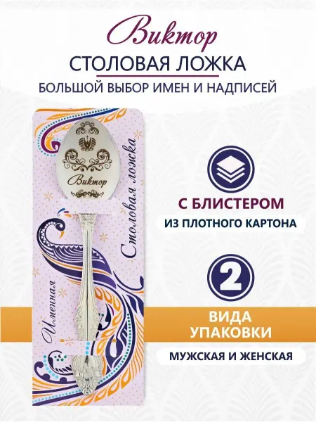 Pro100laser Именная ложка столовая Виктор