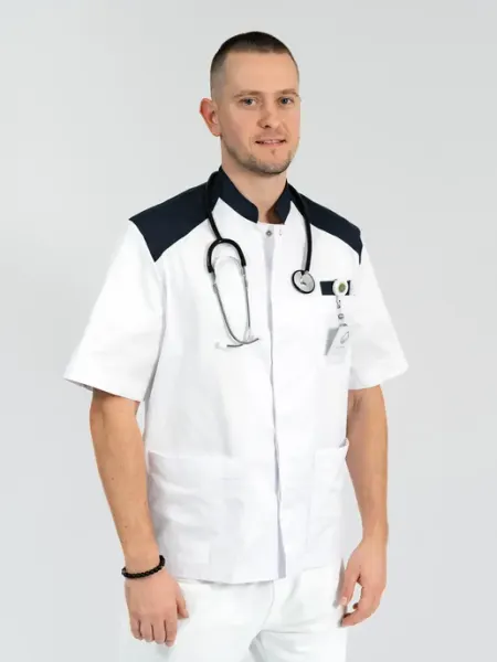 White wears Рубашка медицинская блузон Алексей