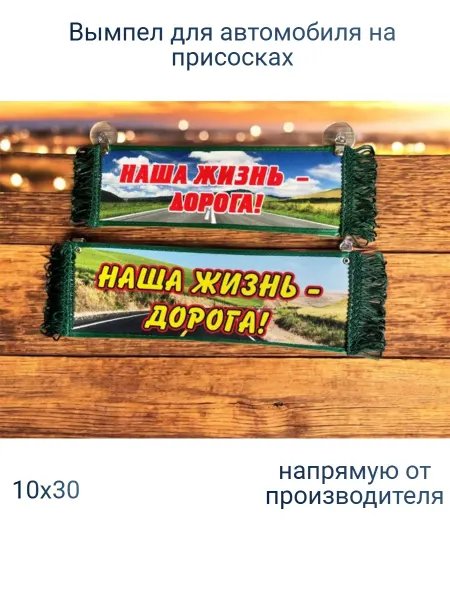 AUTOAFA Автомобильная табличка 10х30 "Наша жизнь- дорога"