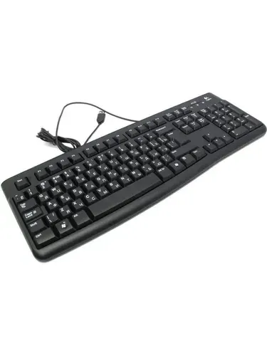 Проводная клавиатура Logitech K120 (920-009007), полноразмерная, 104 клавиши, черный