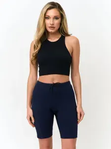 Неопреновые шорты женские 2мм на затяжке для водного спорта SARGAN Sport 1041/BL Темно-Синий размер S