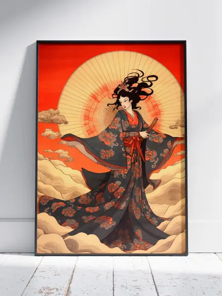 HEAVEN POSTER Плакат Божества и Мифология (Аматэрасу 1) A3 42x30 см