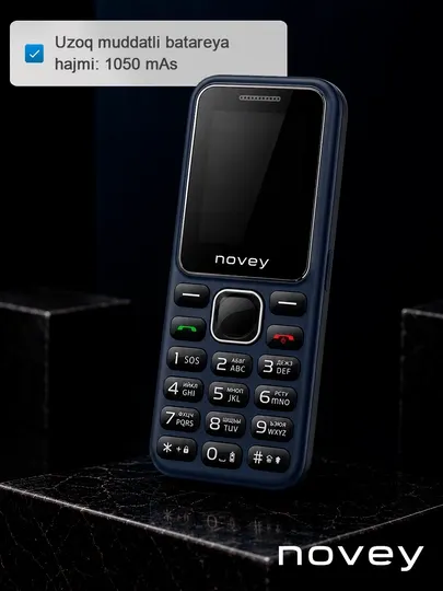 Мобильный телефон Novey 104c, кнопочный телефон, без камеры, 2 SIM, 4 цвета