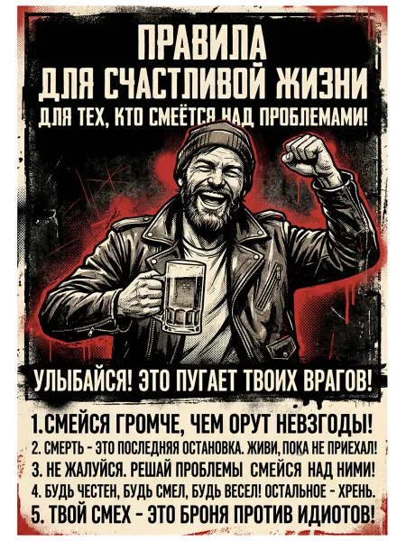Плакат Другу Душа компании (ШуточныйПостер) П3 26