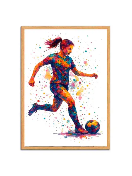 Футбол Женский Плакат 42 см х 29 см