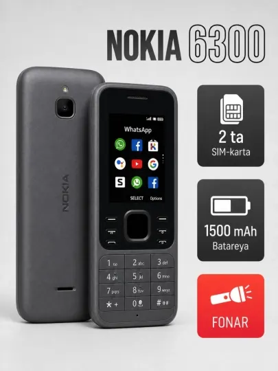 Nokia 6300 — классический и надёжный кнопочный телефон