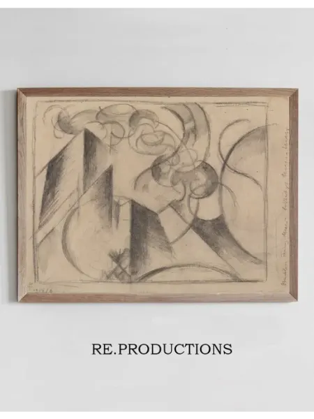 Re.productions Постер Abstrakte Zeichnung - Franz Marc