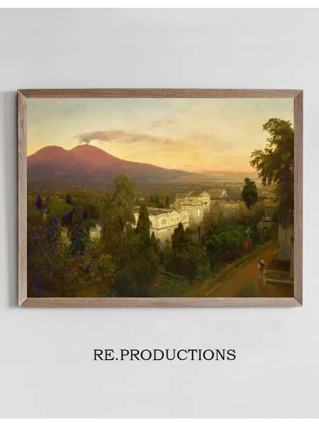 Re.productions Постер Campo Santo in Poggioreale, the - Oswald Achenbach