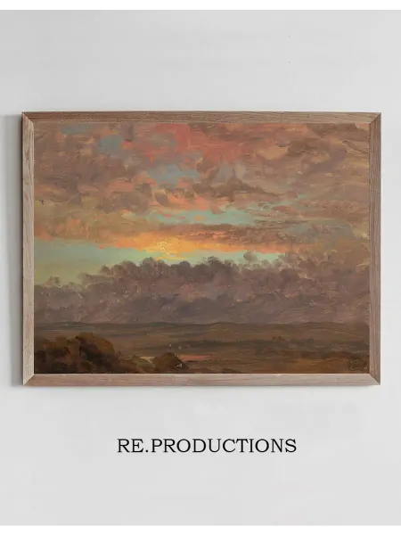 Re.productions Постер Looking across the Hudson - Frederic Edwin Church