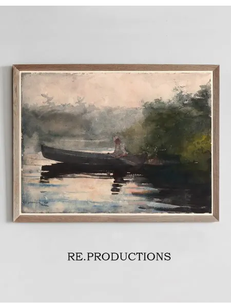 Re.productions Постер The End of the Day, Adirondacks - Winslow Homer