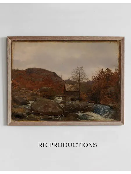 Re.productions Постер Mill at Frostestad near Mandal - Amaldus Nielsen