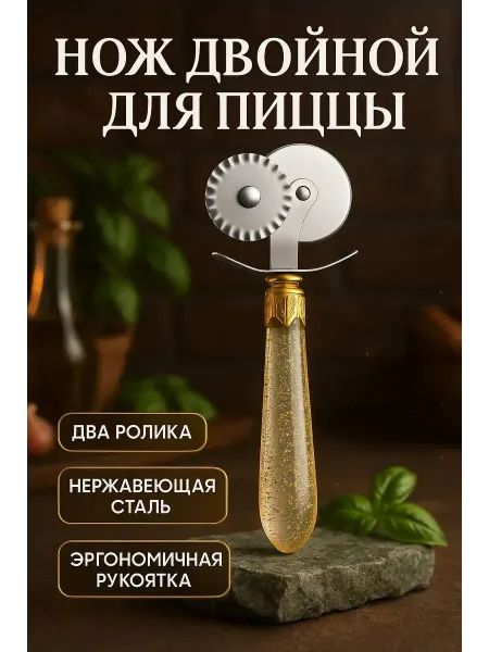 As7a Двойной роликовый нож для теста и пиццы