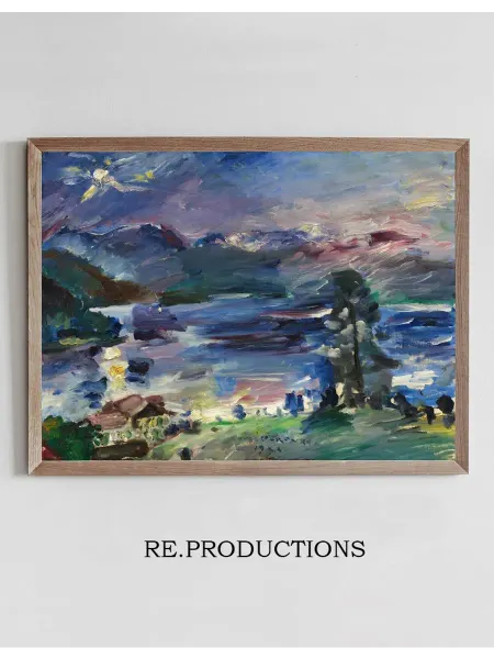 Re.productions Постер Walchensee, aufgehender Mond - Lovis Corinth
