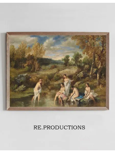 Re.productions Постер Les Baigneuses - Narcisse-Virgile Diaz de La Peña