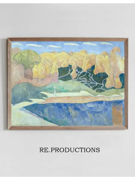 Re.productions Постер Woman Walking on the Banks of the - Emile Bernard