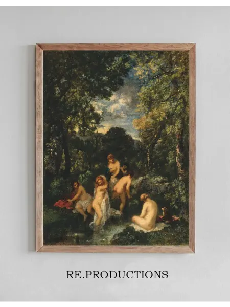 Re.productions Постер Bathers in a - Narcisse-Virgile Diaz de La Peña