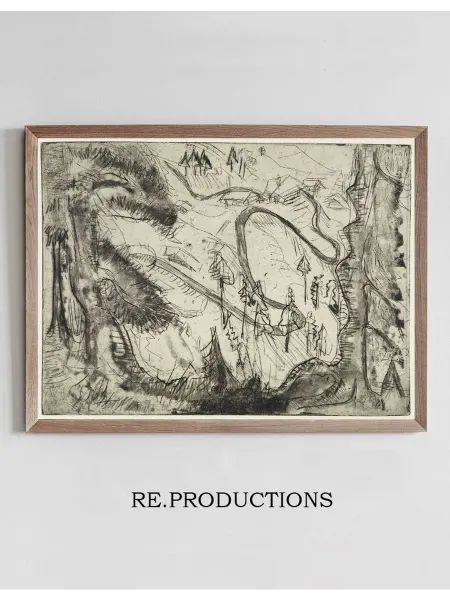 Re.productions Постер Bergweg, von oben gesehen - Ernst Ludwig Kirchner