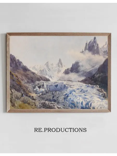 Re.productions Постер Glacier des Bois, Chamonix - Edward Theodore Compton