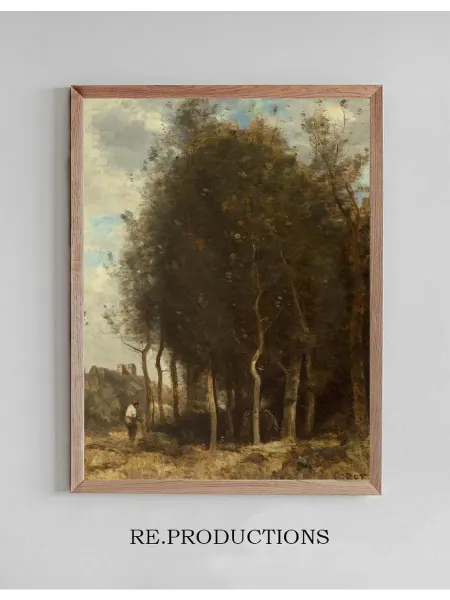 Re.productions Постер Lisière de bois - Jean-Baptiste-Camille Corot