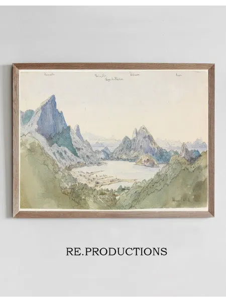 Re.productions Постер Brasilianische Gebirgslandschaft - Ferdinand Keller