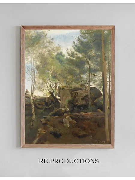 Re.productions Постер Fontainebleau. Pins - Jean-Baptiste-Camille Corot