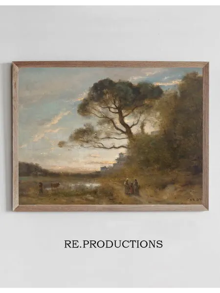 Re.productions Постер Le grand pin parasol - Jean-Baptiste-Camille Corot