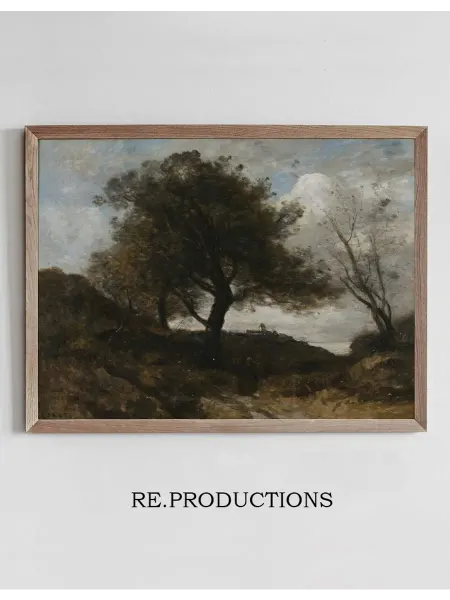 Re.productions Постер Souvenir of Normandy - Jean-Baptiste-Camille Corot