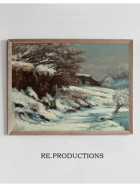 Re.productions Постер Effet De Neige - Gustave Courbet