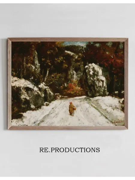 Re.productions Постер Winter in the Jura - Gustave Courbet
