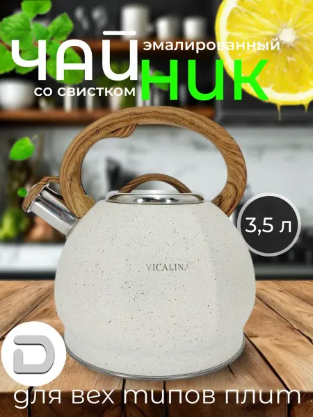 DENZ Чайник для плиты со свистком Vl-6035