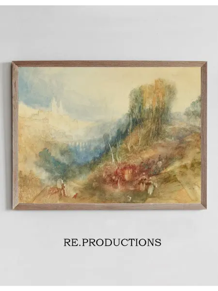 Re.productions Постер Lausanne From The - Joseph Mallord William Turner