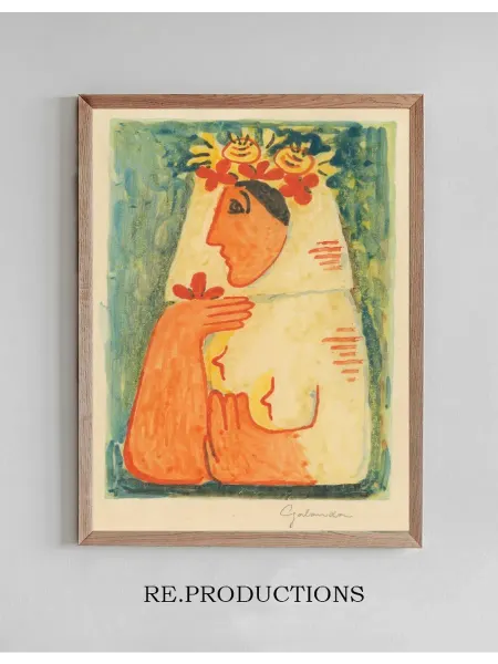 Re.productions Постер Woman with a Garland - Mikuláš Galanda