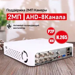 Гибридный видеорегистратор-USAFEQLO(45N08R-XMC) на 8 канала с поддержкой 1080N камер