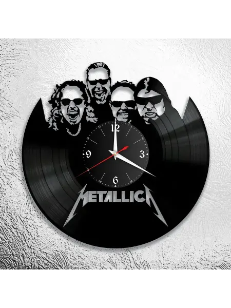 Подарки190 Настенные часы с группой Metallica, Металлика