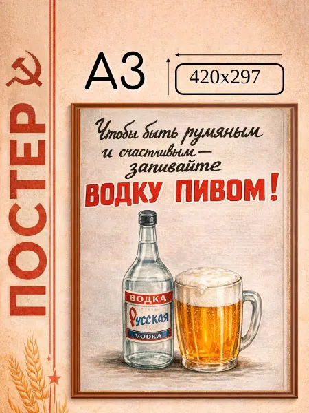 Poster1703 Советский постер СССР "Народная мудрость"