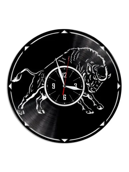 VinylLab Зубр - часы из виниловой пластинки