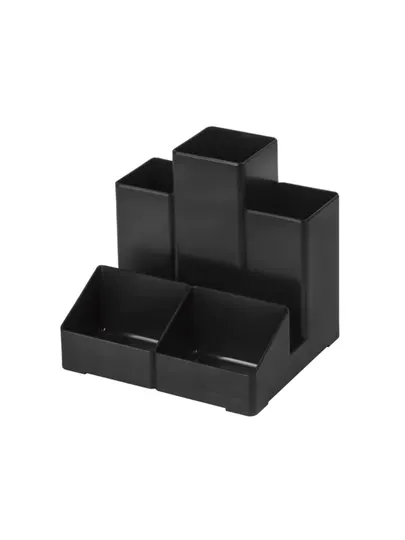 Подставка-органайзер BRAUBERG-CONTRACT, 109х95х101,5 мм, 5 отделений, черная, 230893