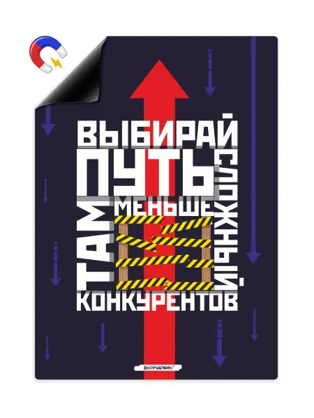 Выручалкин Мотиватор "Выбирай путь" - магнитный плакат, постер А4